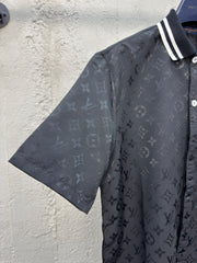 Jacquard full-print POLO shirt