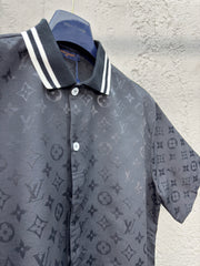 Jacquard full-print POLO shirt
