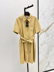 Short-sleeved shirt-style dress