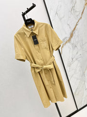 Short-sleeved shirt-style dress
