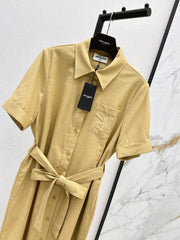 Short-sleeved shirt-style dress