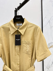Short-sleeved shirt-style dress