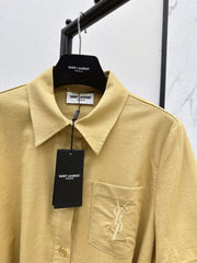 Short-sleeved shirt-style dress
