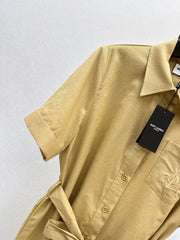 Short-sleeved shirt-style dress