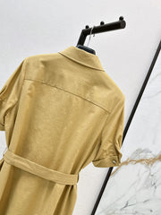 Short-sleeved shirt-style dress
