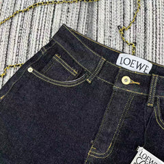 Pocket print denim shorts