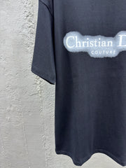 Printed letter fluorescent short sleeves