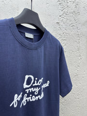 Letter embroidered short sleeves