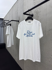 Letter embroidered short sleeves