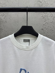 Letter embroidered short sleeves