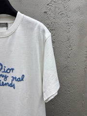Letter embroidered short sleeves