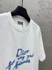 Letter embroidered short sleeves