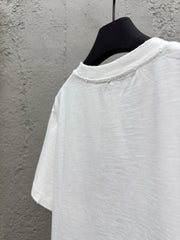 Letter embroidered short sleeves