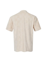 Cotton drawstring terry casual short sleeves