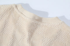 Cotton drawstring terry casual short sleeves