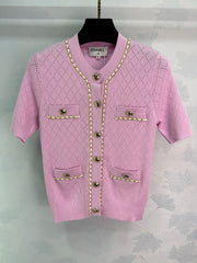Dopamine short-sleeved cardigan