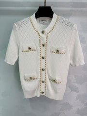 Dopamine short-sleeved cardigan