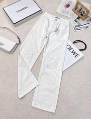 Classic white denim trousers