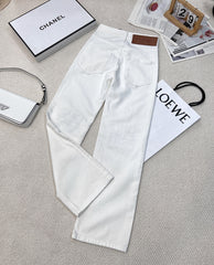 Classic white denim trousers