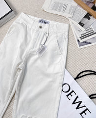 Classic white denim trousers