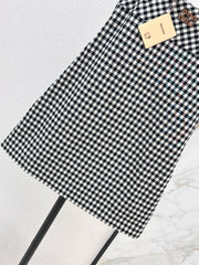 Plaid suspender dress