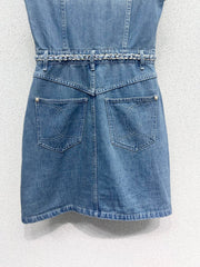 Sleeveless denim dress