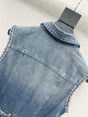 Sleeveless denim dress