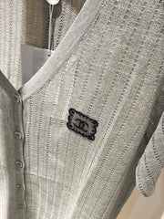 Breathable short-sleeved cardigan