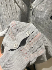 Breathable short-sleeved cardigan