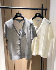 Breathable short-sleeved cardigan