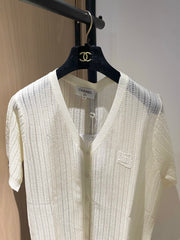 Breathable short-sleeved cardigan