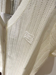 Breathable short-sleeved cardigan