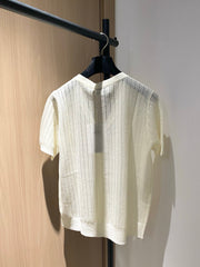 Breathable short-sleeved cardigan