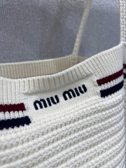 Knitted suspenders + skirt set