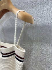 Knitted suspenders + skirt set