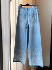 Handmade sequin jeans