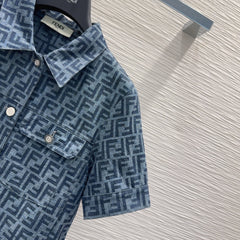Denim suit