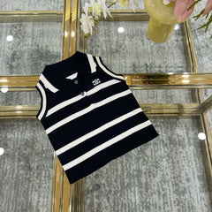 Ice silk knitted POLO vest ➕ Tutu skirt (pants skirt)