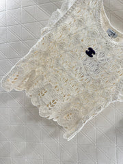 Lace hollow knitted vest