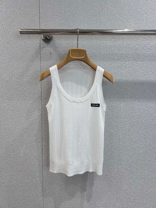 Micro logo knitted vest