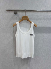 Micro logo knitted vest