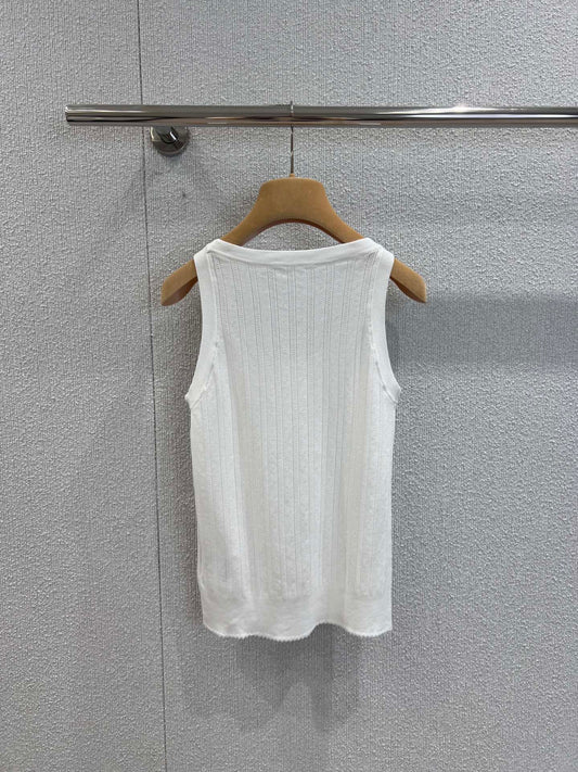 Micro logo knitted vest