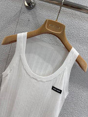 Micro logo knitted vest