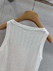 Micro logo knitted vest