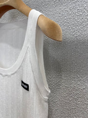 Micro logo knitted vest