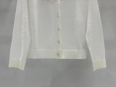 Sequined yarn knitted cardigan