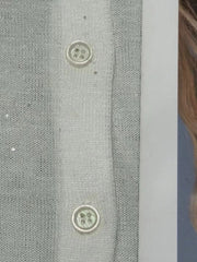 Sequined yarn knitted cardigan