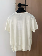 Breathable colorful polka dot short sleeves