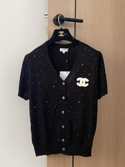 Breathable colorful polka dot short sleeves