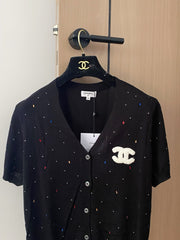Breathable colorful polka dot short sleeves